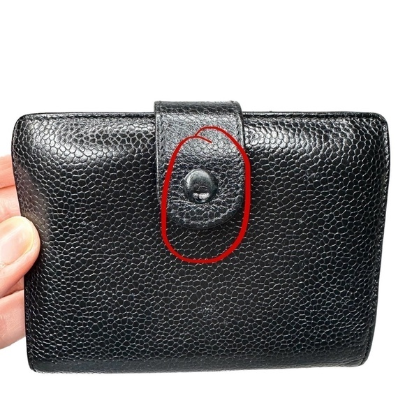 CHANEL Black Pebbled Leather Wallet - Picture 15 of 16